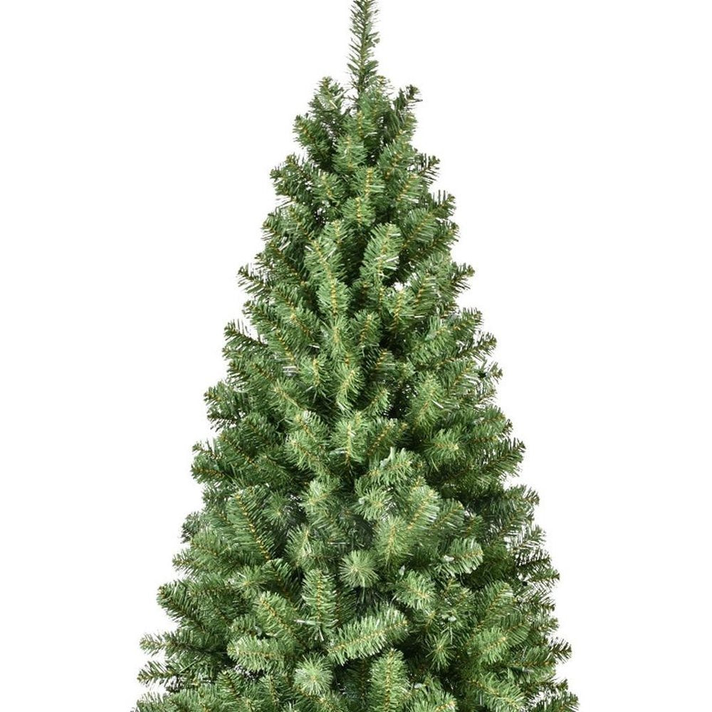7' White Pre Lit Full Fir Christmas Tree