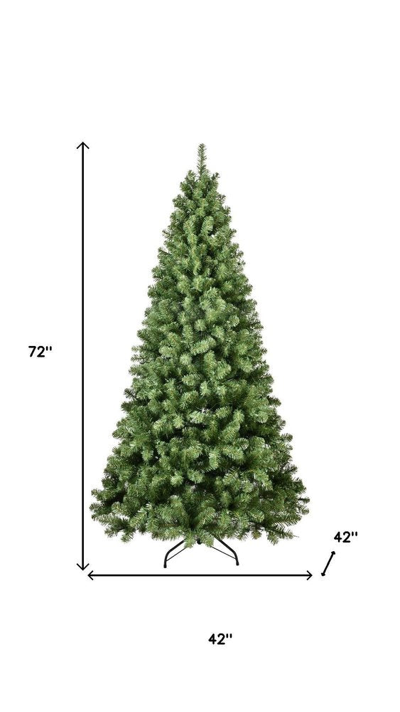 7' White Pre Lit Full Fir Christmas Tree