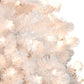 7.5' White Pre Lit Full Flocked Fir Christmas Tree
