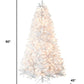 7.5' White Pre Lit Full Flocked Fir Christmas Tree