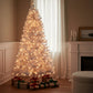 9' White Pre Lit Full Pine Christmas Tree