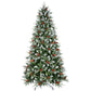 5' Green And White Full Fir Christmas Tree With Decorations