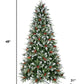 7' Full Frosted Fir Christmas Tree With Decorations