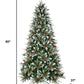 7' Full Frosted Fir Christmas Tree With Decorations