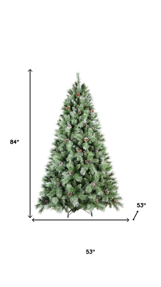 7' Full Pine Christmas Tree With Decorations