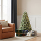 7' Pre Lit Full Pine Christmas Tree With Decorations