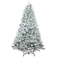 6' White Full Flocked Fir Christmas Tree With Decorations
