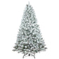 6' White Full Flocked Fir Christmas Tree With Decorations