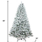 6' White Full Flocked Fir Christmas Tree With Decorations