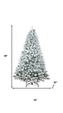 4' White Full Flocked Fir Christmas Tree With Decorations