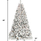 7.5' White Pre Lit Full Flocked Fir Christmas Tree