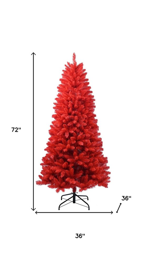 4' Red Full Fir Christmas Tree