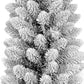 5' White Slender Flocked Fir Christmas Tree