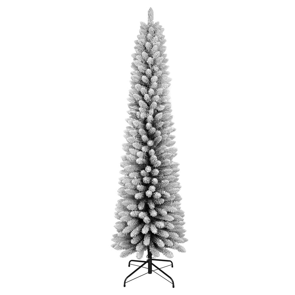 5' White Slender Flocked Fir Christmas Tree