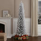 5' White Slender Flocked Fir Christmas Tree