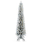5' White Slender Flocked Fir Christmas Tree