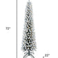5' White Slender Flocked Fir Christmas Tree