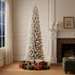 5' White Slender Flocked Fir Christmas Tree