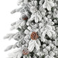 9' White Full Flocked Fir Christmas Tree With Decorations
