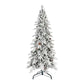 9' White Full Flocked Fir Christmas Tree With Decorations