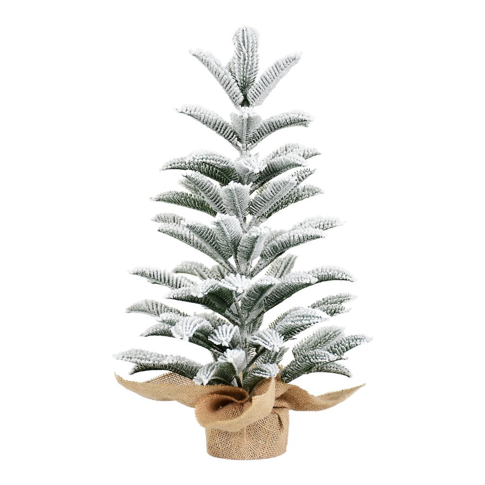 2' Sparse Flocked Fir Christmas Tree With Burlap Base