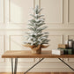 2' Sparse Flocked Fir Christmas Tree With Burlap Base