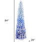 6' Blue And White Pre Lit Slender Flocked Christmas Tree