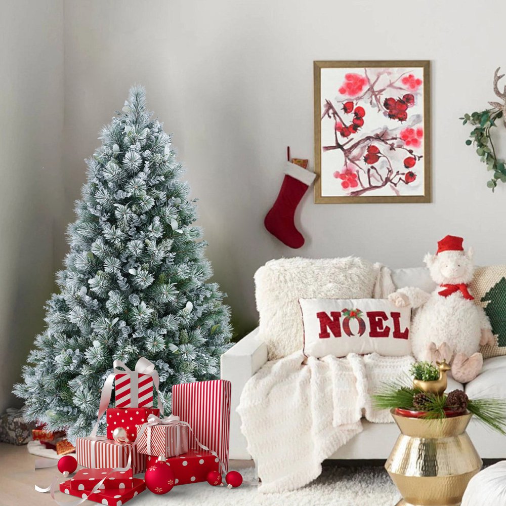 4' Full Flocked Fir Christmas Tree