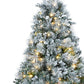 4' Pre Lit Full Flocked Fir Christmas Tree