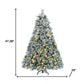 4' Pre Lit Full Flocked Fir Christmas Tree