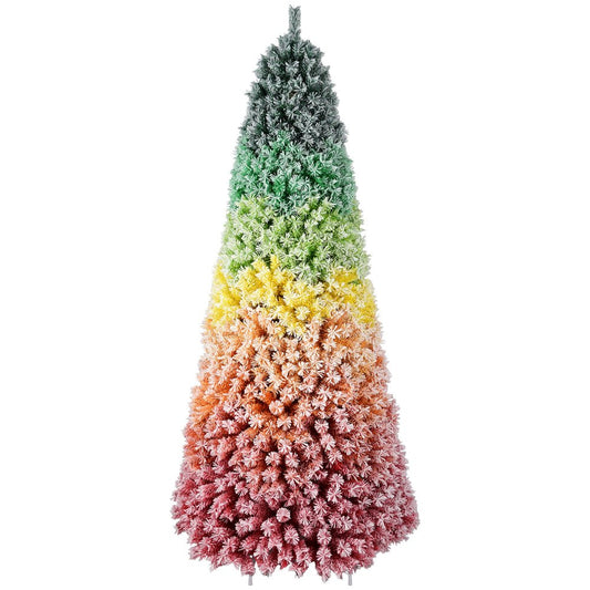 6' Frosted Rainbow Full Fir Christmas Tree