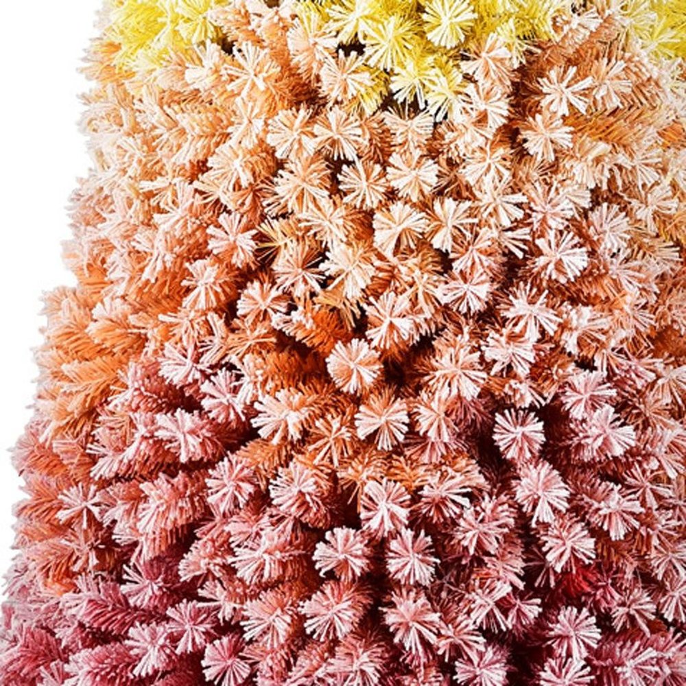 6' Frosted Rainbow Full Fir Christmas Tree