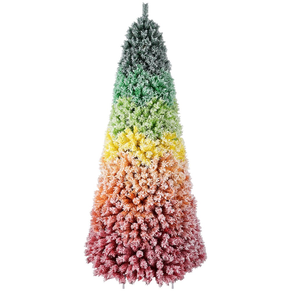 6' Frosted Rainbow Full Fir Christmas Tree