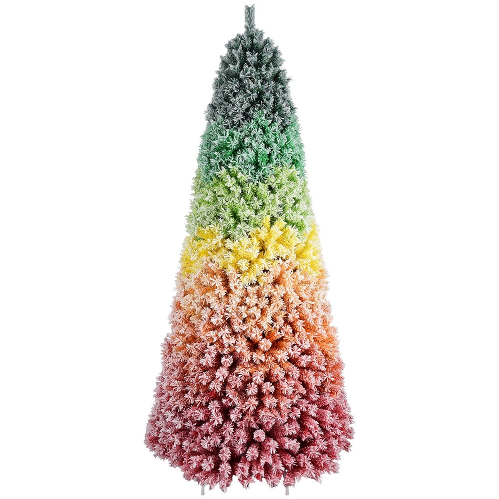 6' Frosted Rainbow Full Fir Christmas Tree