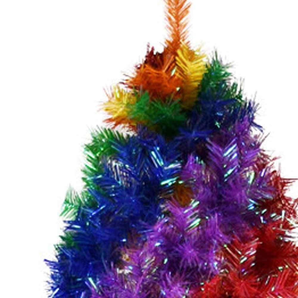 6' Rainbow Spiral Fir Christmas Tree