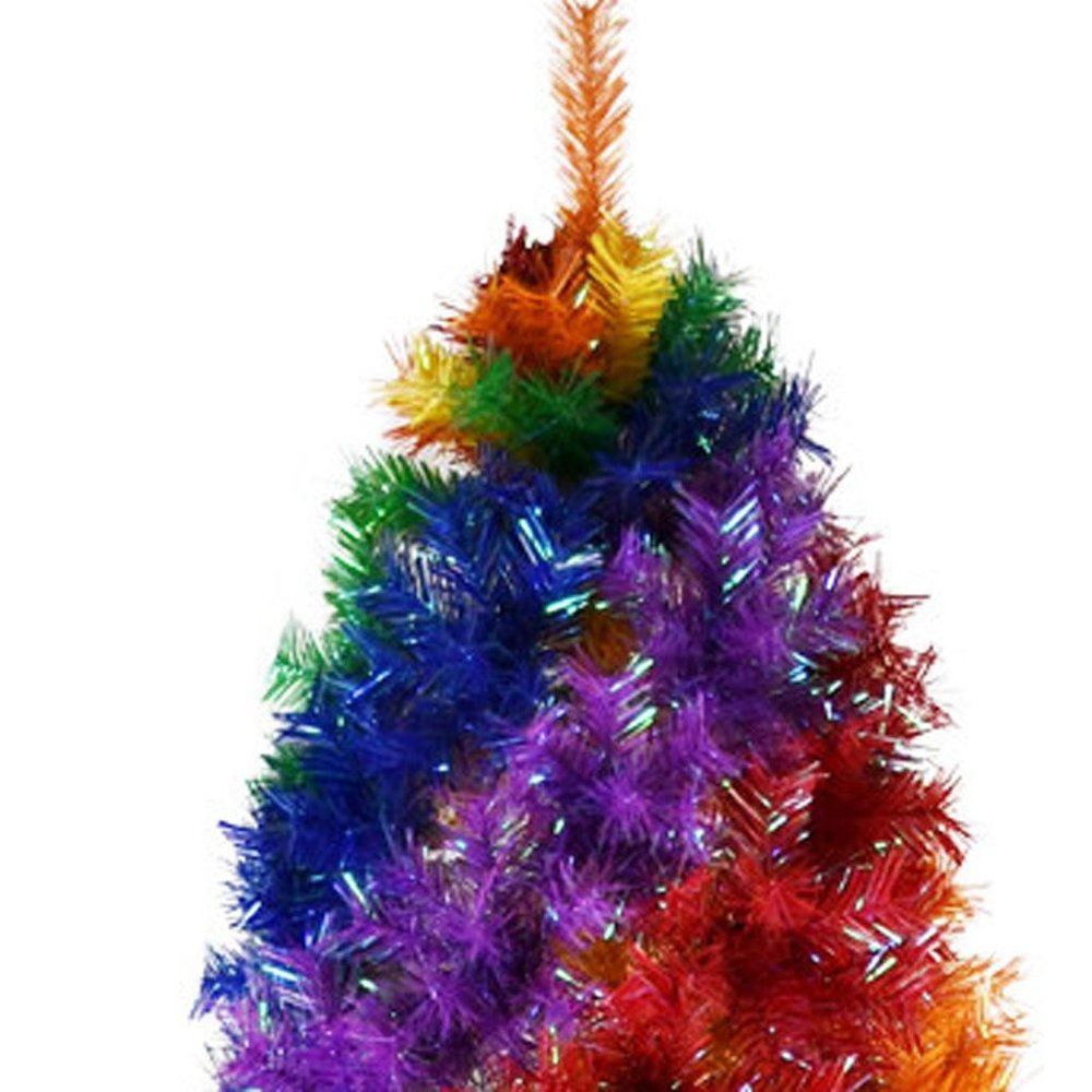 6' Rainbow Spiral Fir Christmas Tree