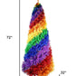 6' Rainbow Spiral Fir Christmas Tree