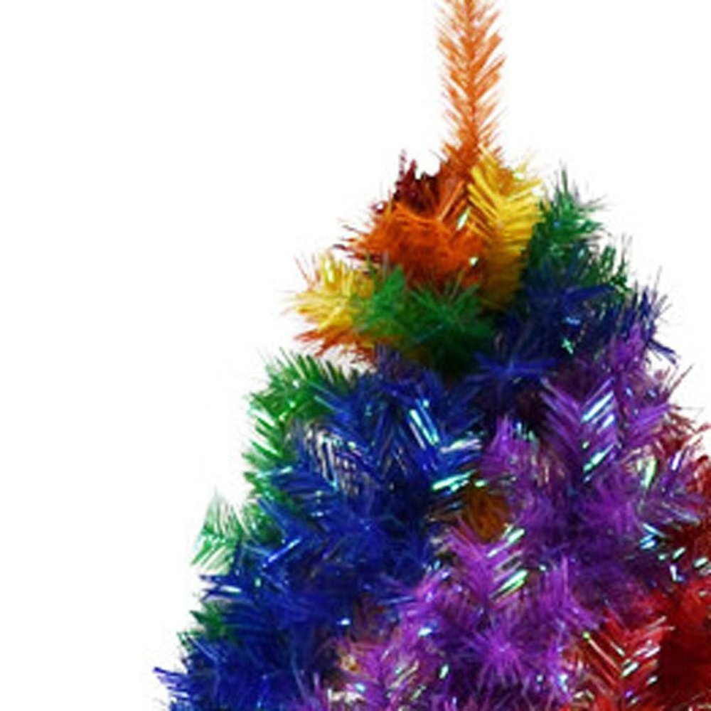 6' Rainbow Spiral Fir Christmas Tree