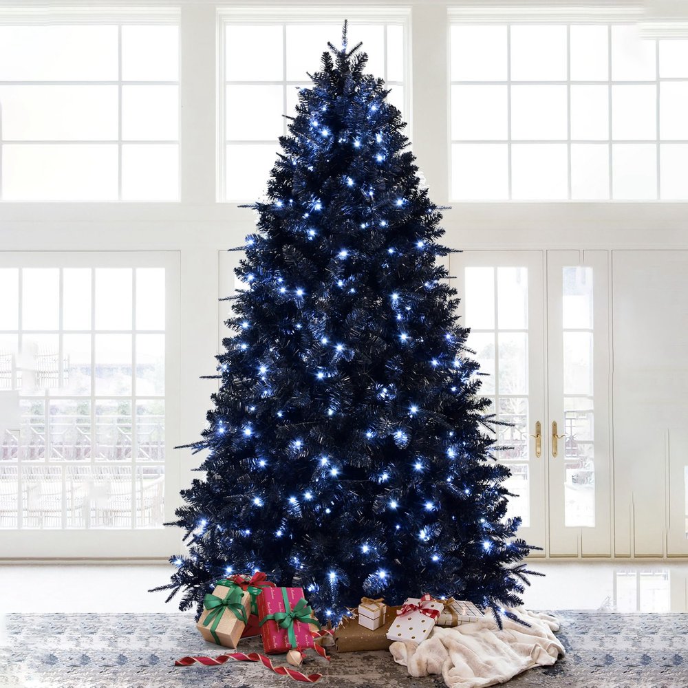 5' Black Pre Lit Full Spruce Christmas Tree