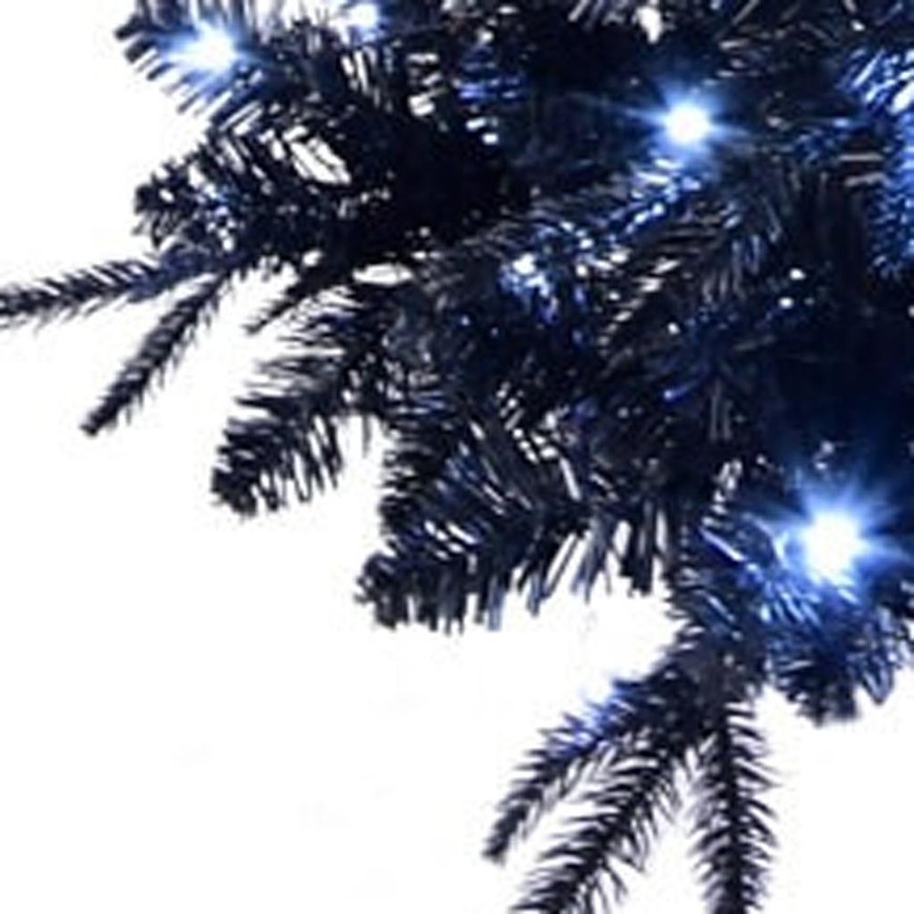 5' Black Pre Lit Full Spruce Christmas Tree