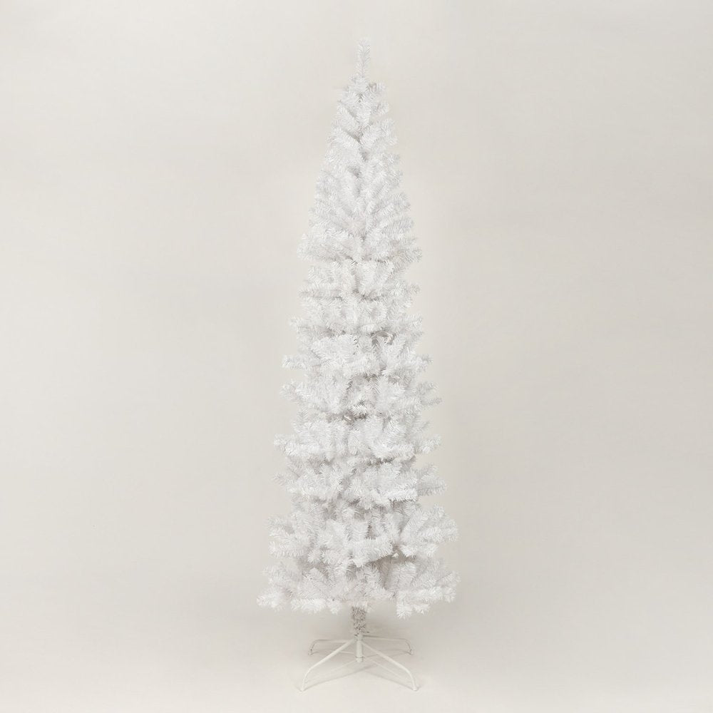 7.5' White Full Frosted Spruce Christmas Tree