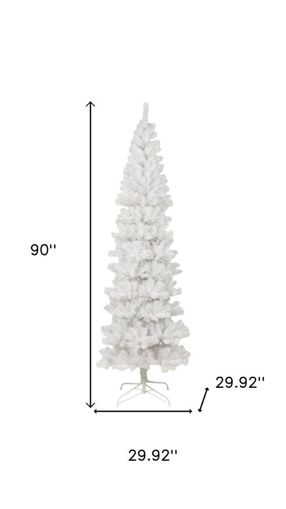 7.5' White Full Frosted Spruce Christmas Tree