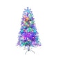 6' Silver Pre Lit Full Tinsel Christmas Tree