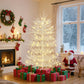 4' White Pre Lit Sparse Artificial Christmas Tree