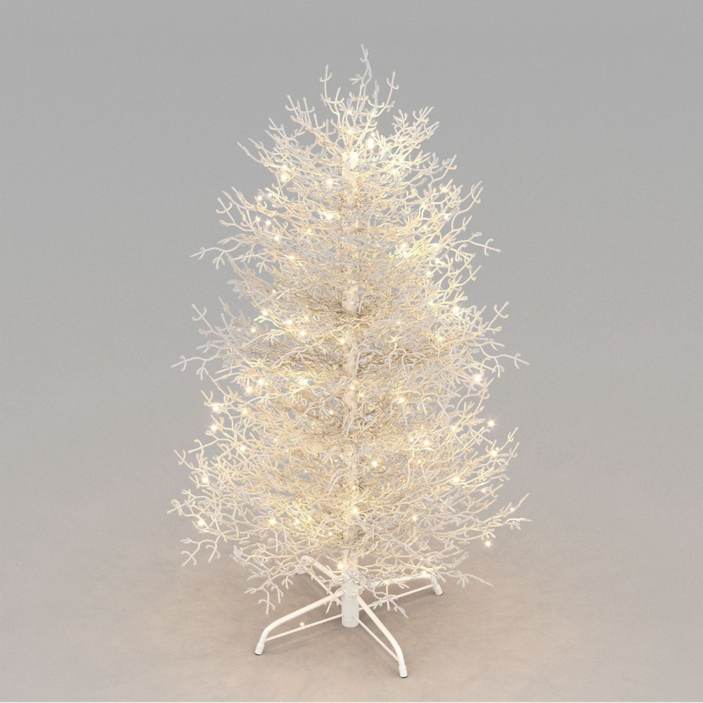 4' White Pre Lit Sparse Artificial Christmas Tree