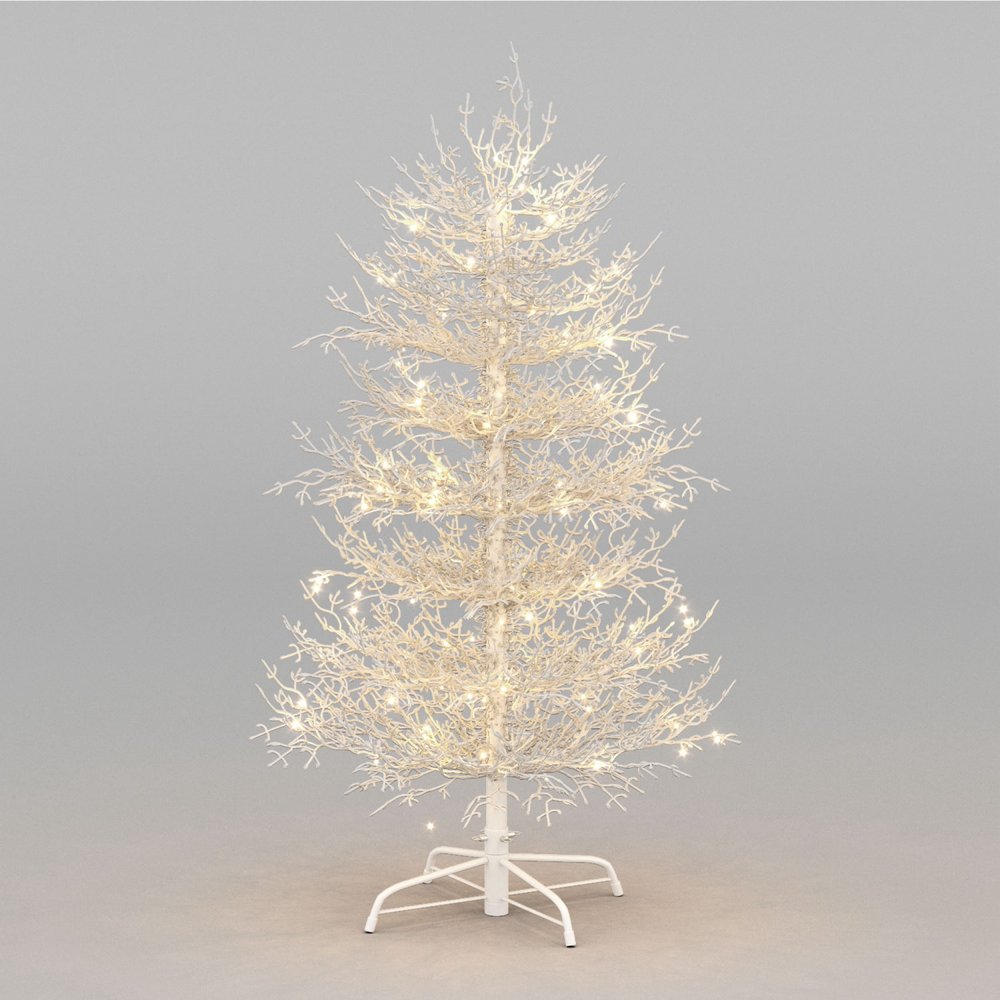 4' White Pre Lit Sparse Artificial Christmas Tree