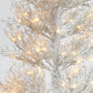 6' White Pre Lit Full Frosted Spruce Christmas Tree
