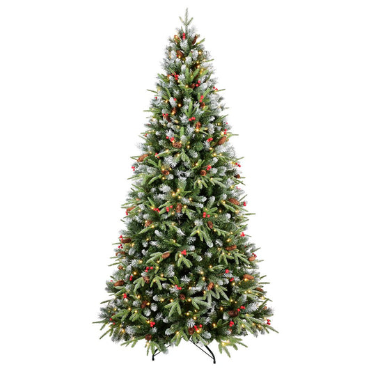 8' Pre Lit Full Fir Christmas Tree