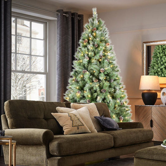 7.5' Full Pine Christmas Tree With Decorations