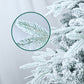 6.5' White Pre Lit Full Flocked Fir Christmas Tree